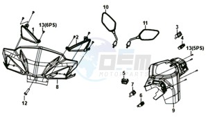 ORBIT III 50 25KMH (L8) NL drawing HEADLIGHT COVER / MIRRORS /  SWITCHES