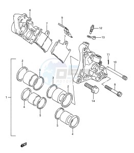 GSX-R1100 (E28) drawing FRONT CALIPERS