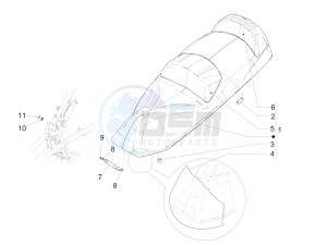 MP3 300 LT Sport ABS drawing Saddle - seats - Tool roll