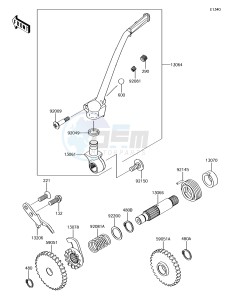 KX85 KX85CEF EU drawing Kickstarter Mechanism