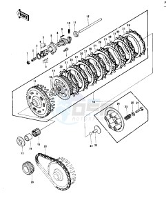 KZ 750 B (B1-B4) drawing CLUTCH