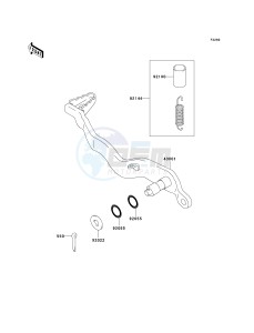 KLX 250 H [KLX250S] (H6F-H7F) H7F drawing BRAKE PEDAL