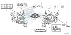 CB600FD Hornet 3ED drawing CAUTION LABEL