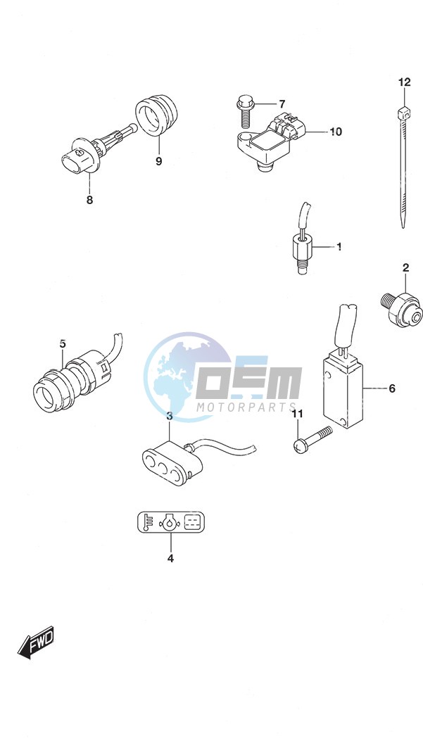 Sensor/Switch Tiller Handle w/Power Tilt