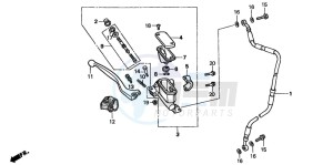 CR80RB drawing FR. BRAKE MASTER CYLINDER (2)