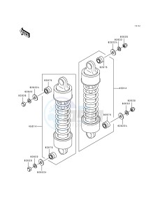 ZL 600 B [ELIMINATOR 600] (B2-B3) [ELIMINATOR 600] drawing SUSPENSION_SHOCK ABSORBER