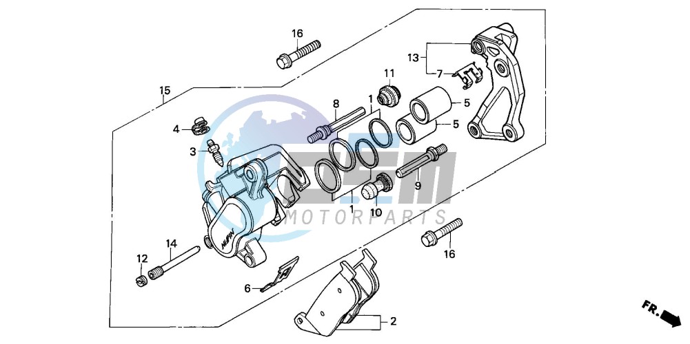 FRONT BRAKE CALIPER (VT1100C)