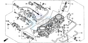 VTR1000SP VTR1000SP-2 drawing THROTTLE BODY (ASSY.) (VT R1000SP2/3/4/5/6)