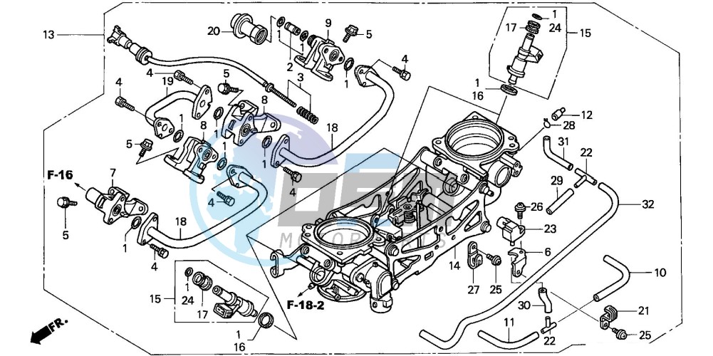 THROTTLE BODY (ASSY.) (VT R1000SP2/3/4/5/6)