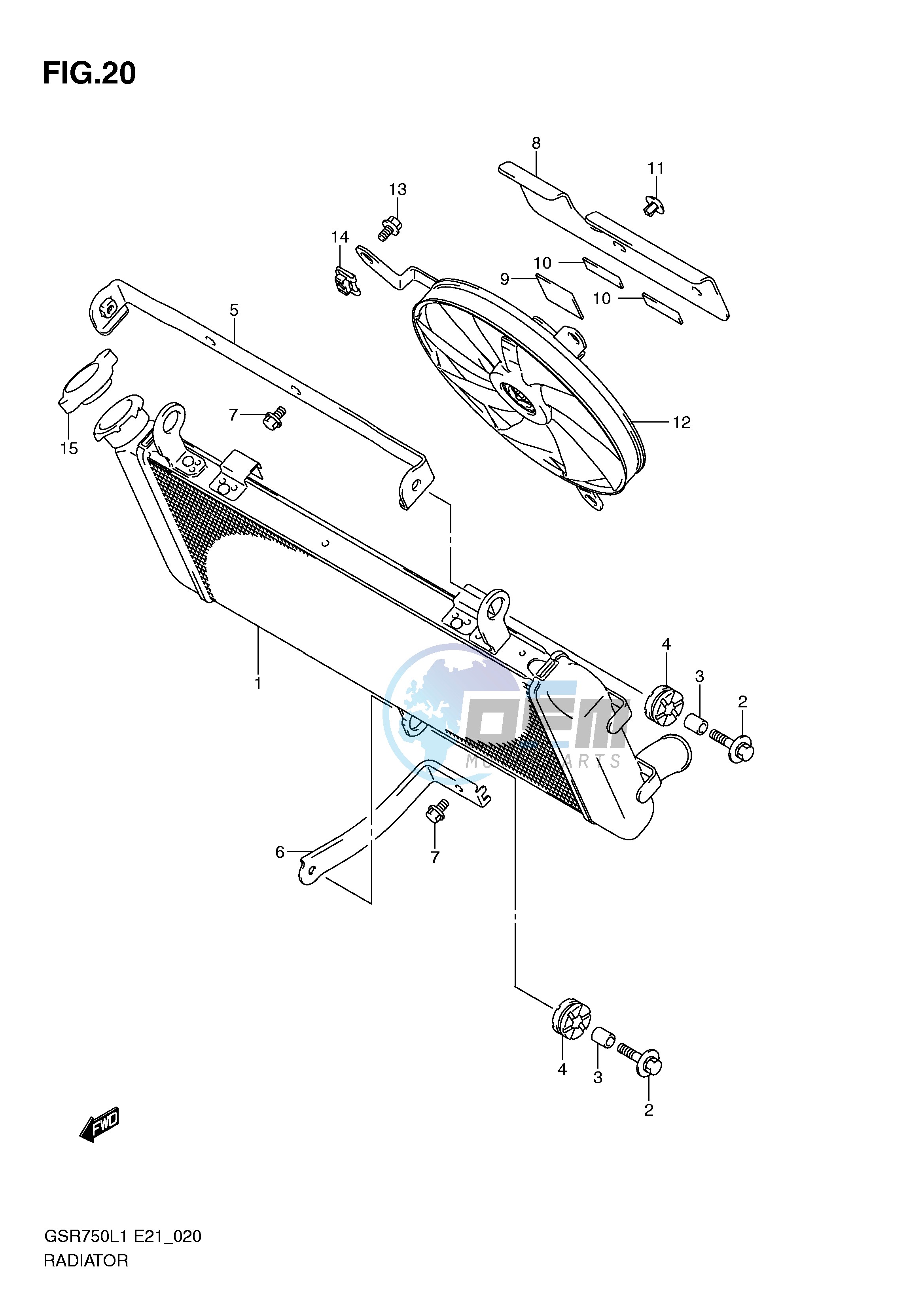 RADIATOR (GSR750L1 E24)