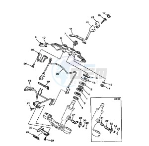 XV DX VIRAGO 535 drawing STEERING