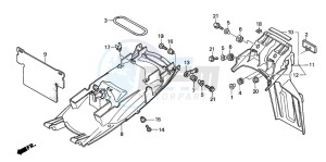 CBF600NA drawing REAR FENDER