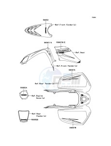 KFX700 KSV700B6F EU drawing Decals(Blue)