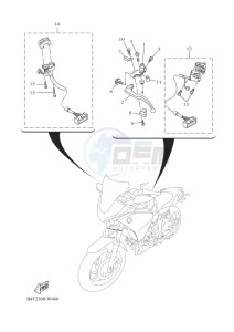 TRACER 700 MTT690-U (B5T1) drawing HANDLE SWITCH & LEVER