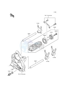 Z800 ZR800CEF UF (UK FA) XX (EU ME A(FRICA) drawing Gear Change Drum/Shift Fork(s)