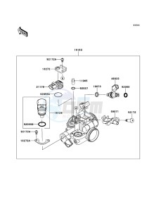 D-TRACKER 125 KLX125DEF XX (EU ME A(FRICA) drawing Throttle