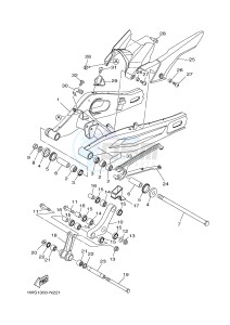 MT07 700 (1WS6 1WS8) drawing REAR ARM