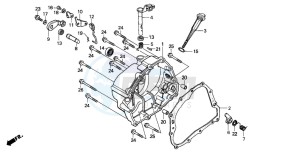 XR200R drawing RIGHT CRANKCASE COVER