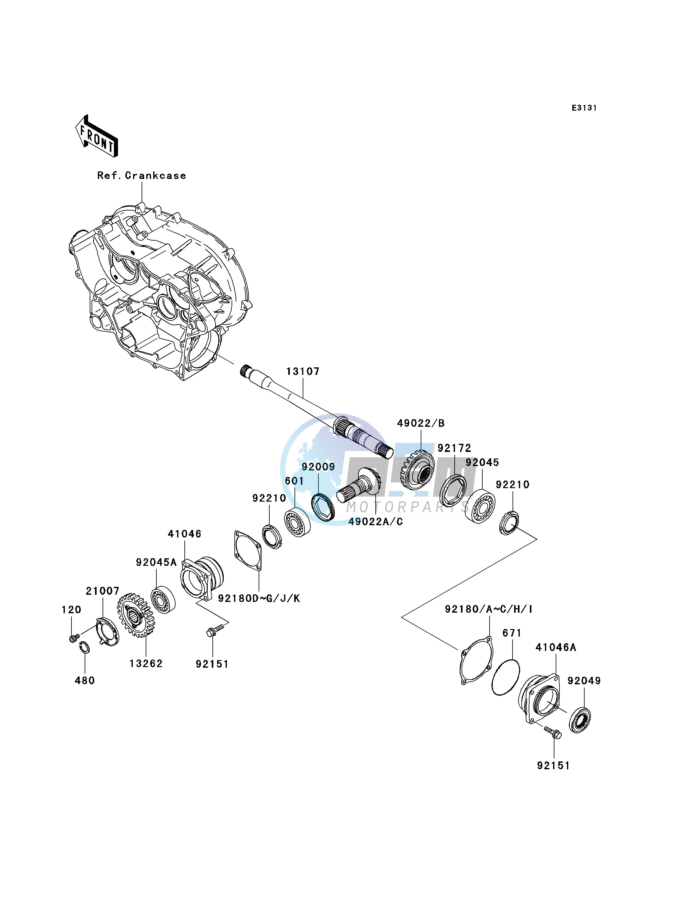 FRONT BEVEL GEAR