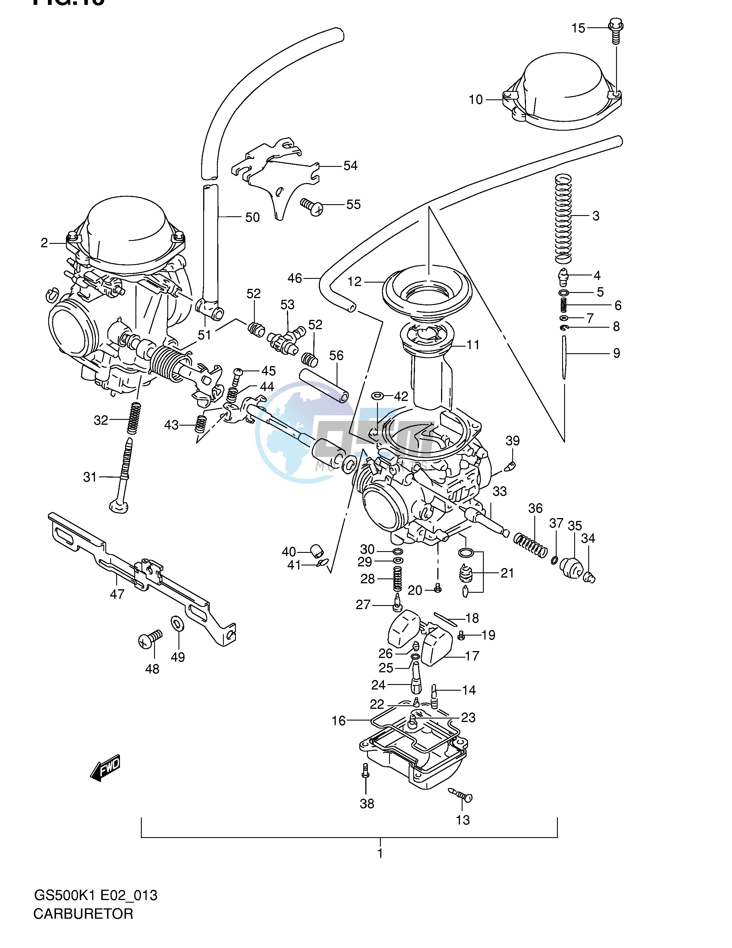 CARBURETOR (GS500K1 K2 UK1 UK2 P37)