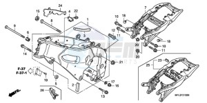 CBR1000RR9 France - (F / MME) drawing FRAME BODY