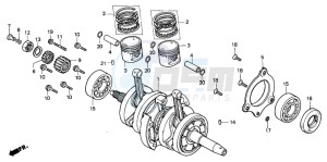 CB250 drawing CRANKSHAFT/PISTON