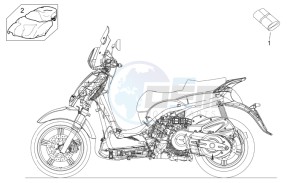 Scarabeo 250 Light e3 drawing Completing part