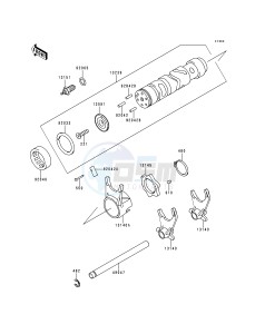 ZR 750 C [ZEPHYR 750] (C1-C3) [ZEPHYR 750] drawing CHANGE DRUM_SHIFT FORK