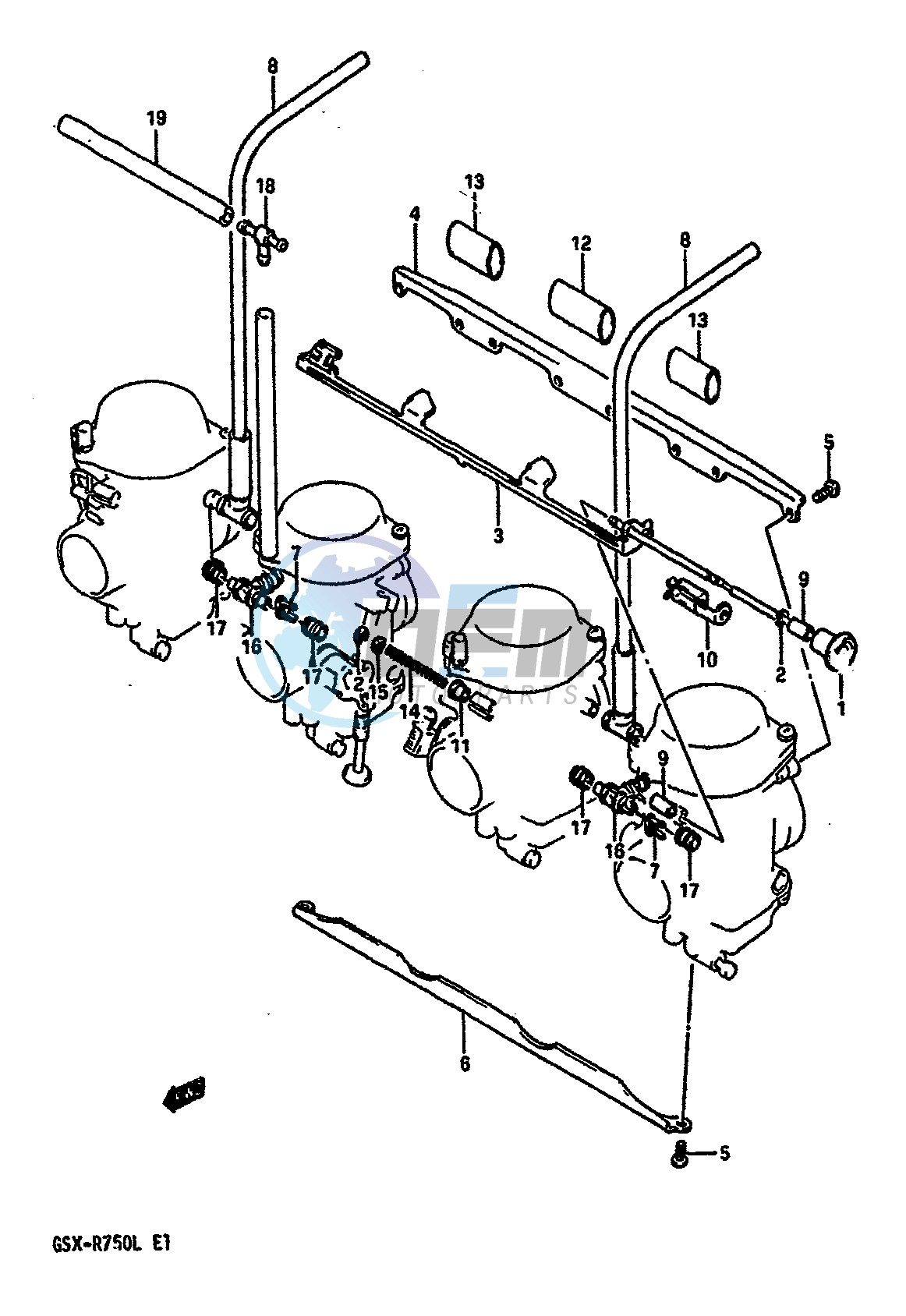 CARBURETOR FITTINGS (MODEL J K)