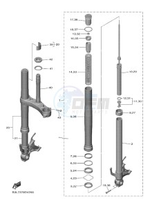 YZF1000 YZF-R1 (B3L7) drawing FRONT FORK