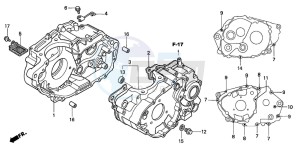 XR400R drawing CRANKCASE