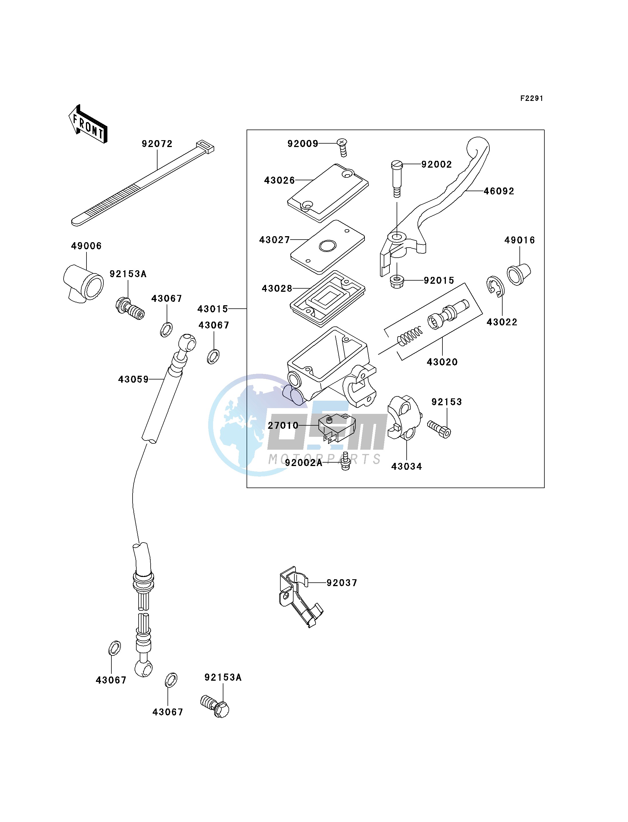 FRONT MASTER CYLINDER-- F15 - F18- -