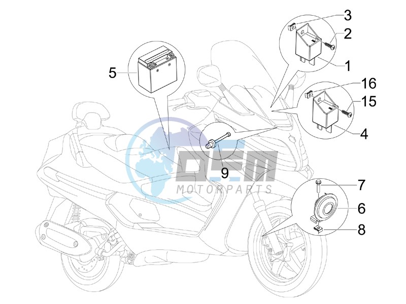 Remote control switches - Battery - Horn