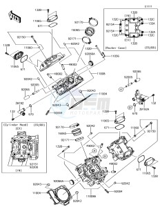 BRUTE FORCE 750 4x4i EPS KVF750HGF EU drawing Cylinder Head