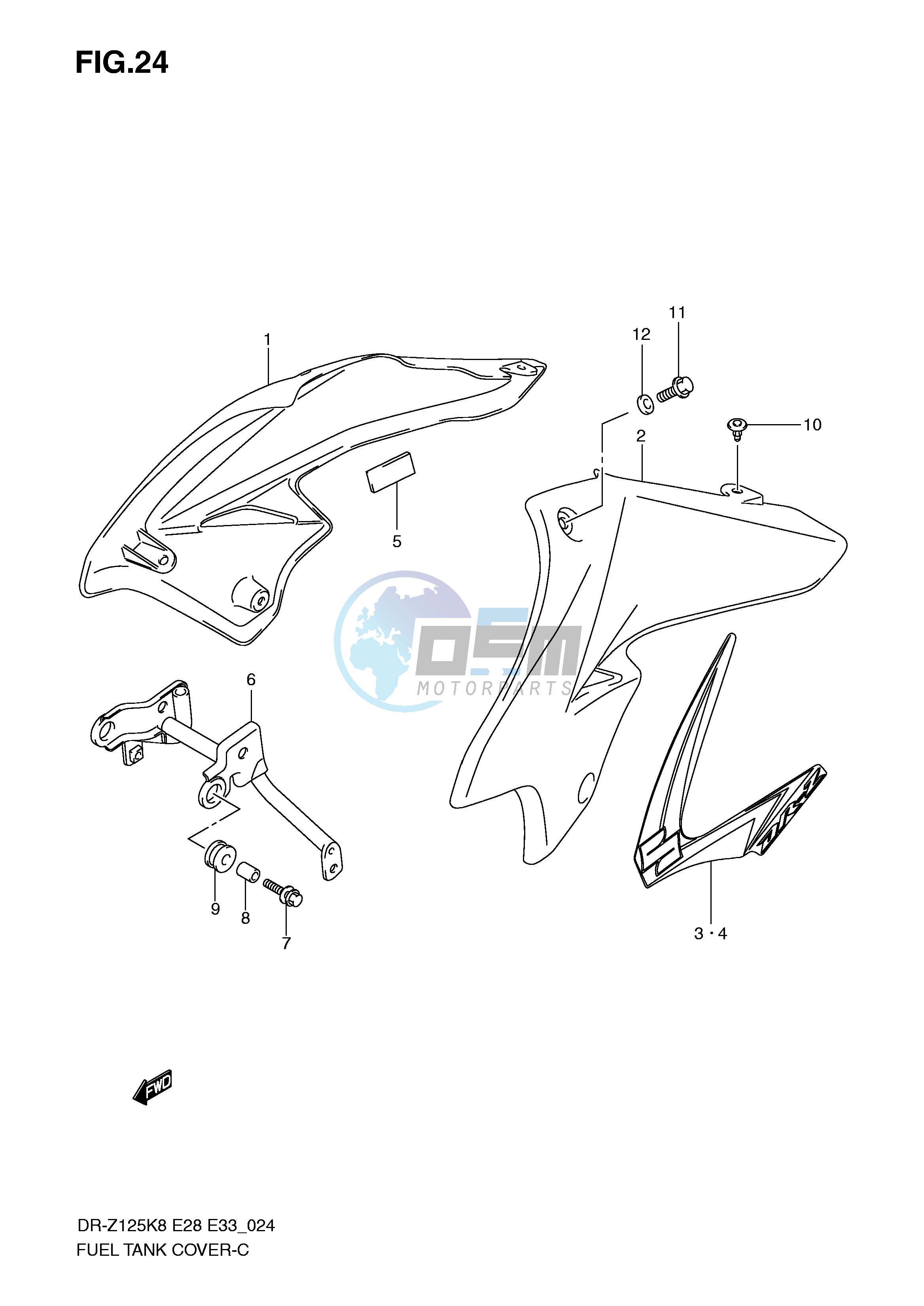 FUEL TANK COVER (MODEL K8)