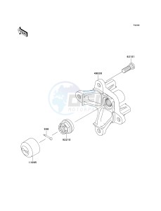 KVF700 D [PRAIRIE 700 4X4 TEAM GREEN SPECIAL EDITION] (D1) D1 drawing FRONT HUB