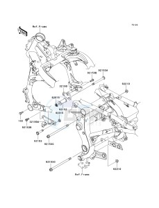 KLE 650 A [VERSYS] (9F-9F) A9F drawing ENGINE MOUNT