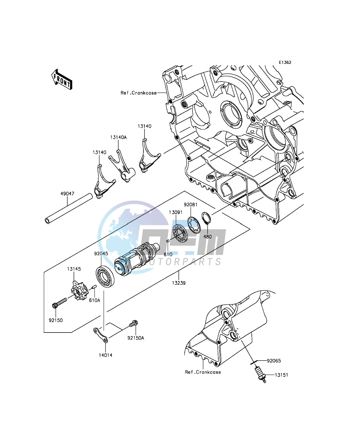 Gear Change Drum/Shift Fork(s)