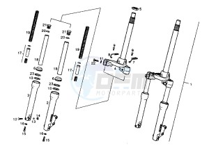 ATLANTIS O2 BULLET - 50 cc drawing FRONT FORK