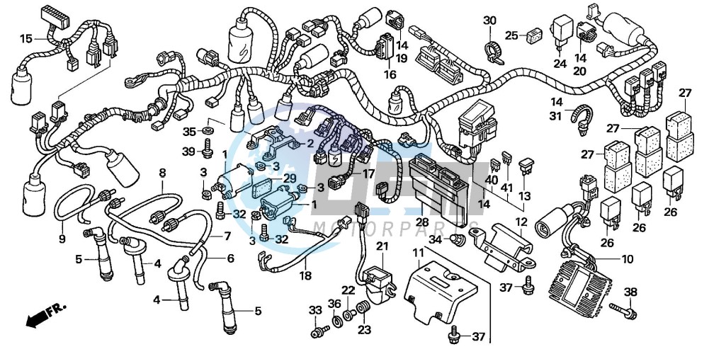 WIRE HARNESS/IGNITION COI L (CB1300S/SA)