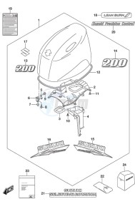 DF 200AP drawing Engine Cover (White)