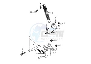 LOOXOR 125-150 - 125 cc drawing SHOCK ABSORBER STANDS