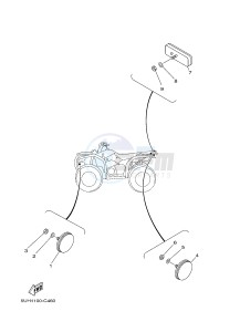 YFM350A YFM350TE GRIZZLY 350 2WD (B142 B143 B144) drawing ELECTRICAL 2