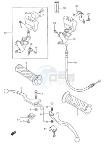 AN250 (E2) Burgman drawing HANDLE LEVER (MODEL W X Y)