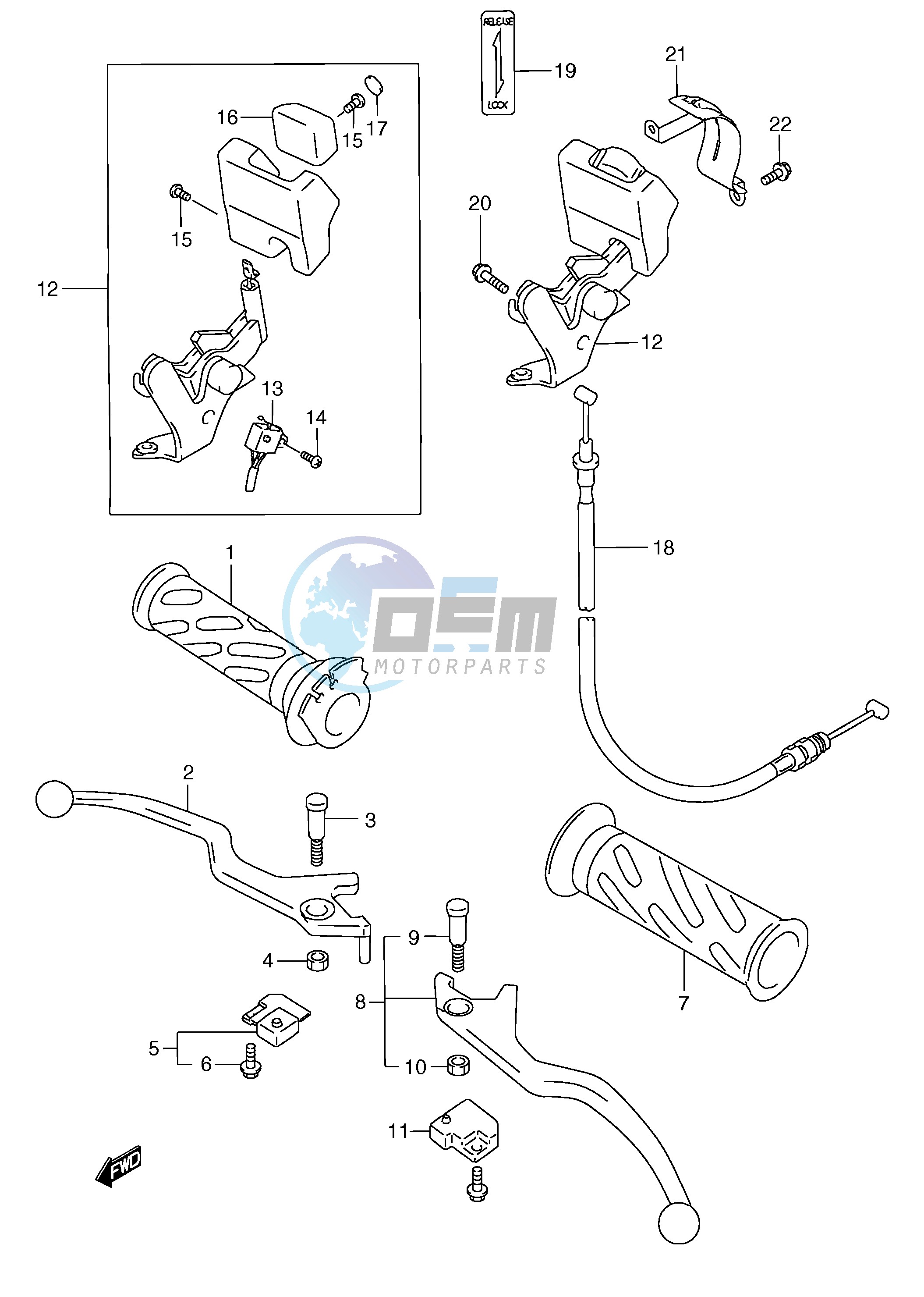 HANDLE LEVER (MODEL W X Y)