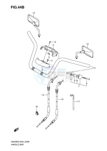 AN400 (E2) Burgman drawing HANDLEBAR (AN400SK5 SK6)