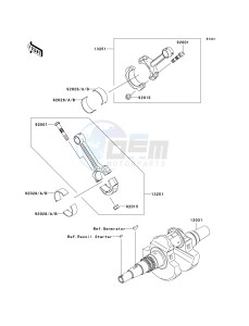 KVF 650 F [BRUTE FORCE 650 4X4I] (F6F-F9F ) F9F drawing CRANKSHAFT