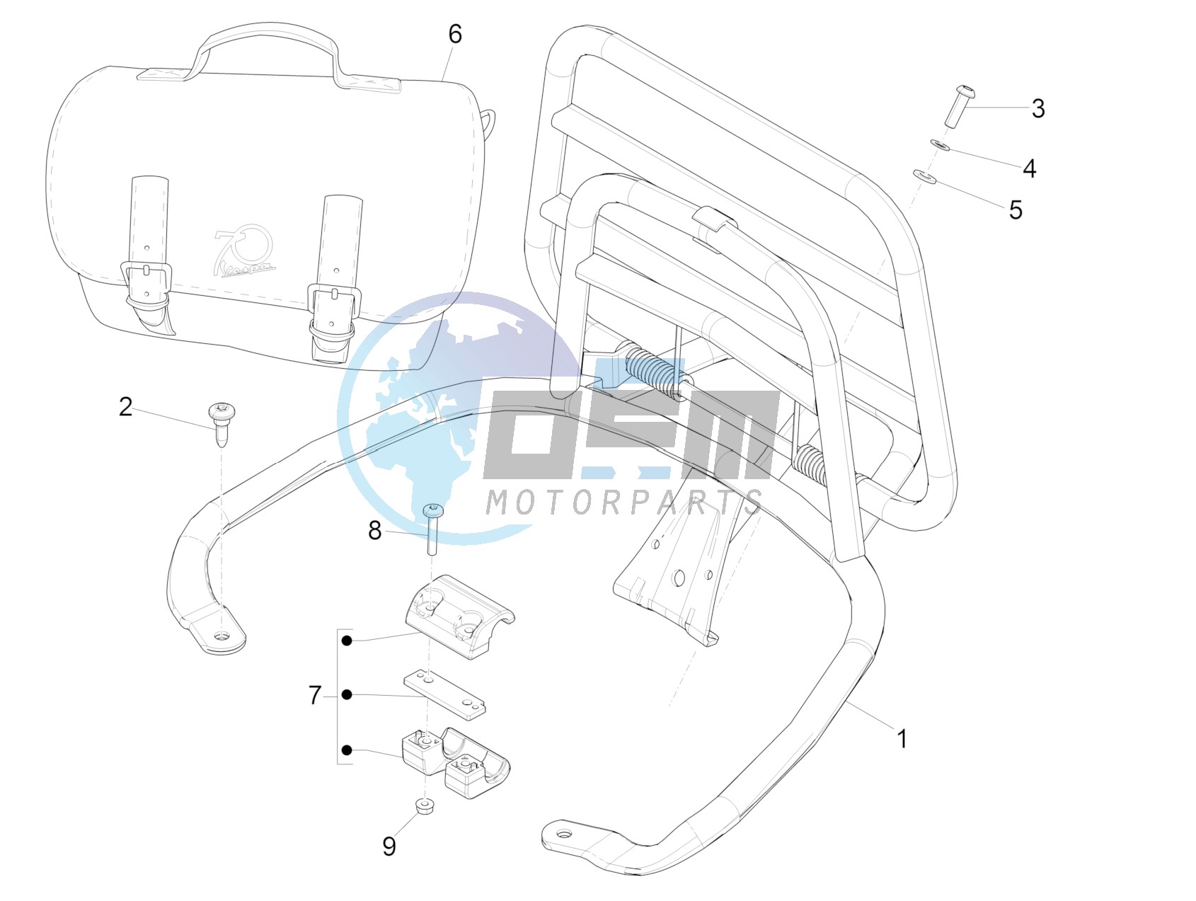 Rear luggage rack