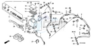 TRX450ER9 Australia - (U / SEL) drawing FR. BRAKE MASTER CYLINDER