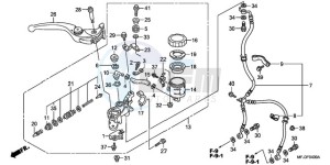 CBR600RR9 UK - (E / MK) drawing FR. BRAKE MASTER CYLINDER (CBR600RR)